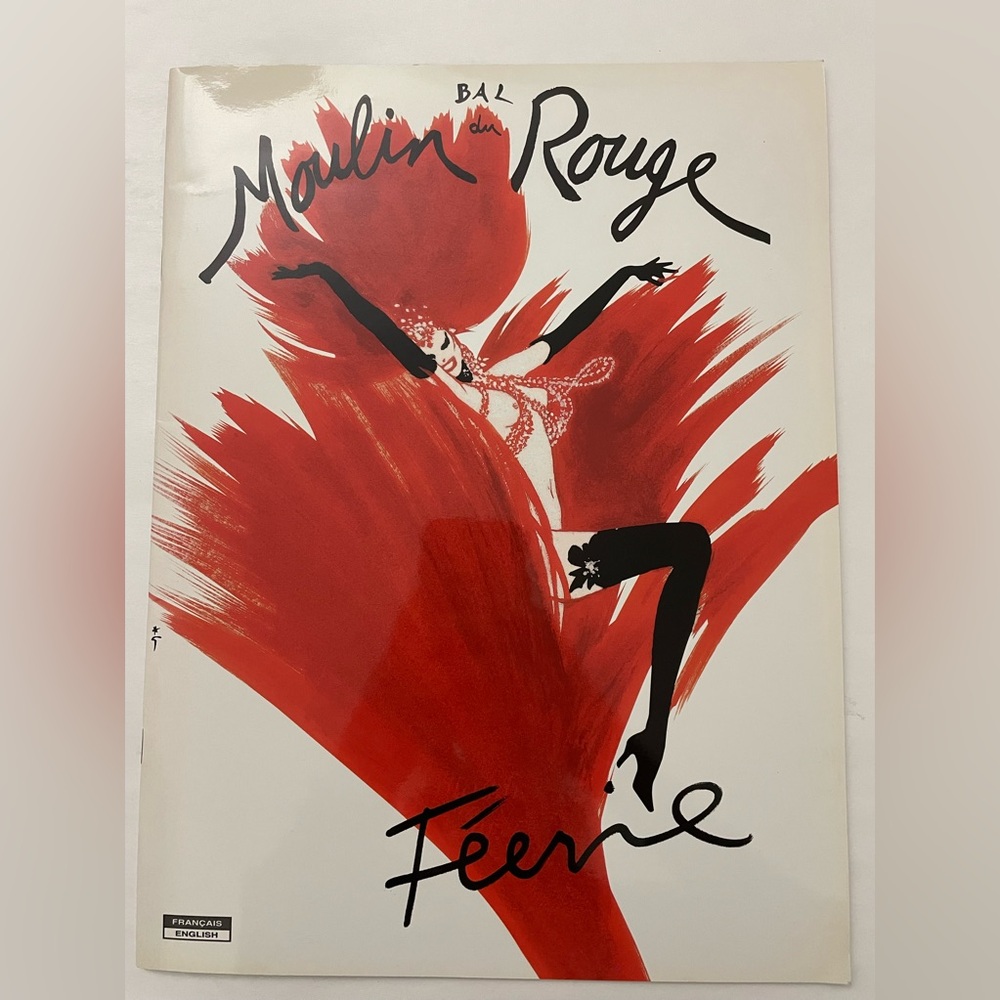 Bal du moulin rouge souvenir program, paris, france